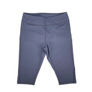 Zella Womens 2X High-Rise Performance Capri Leggings Stretch Blue Activewear